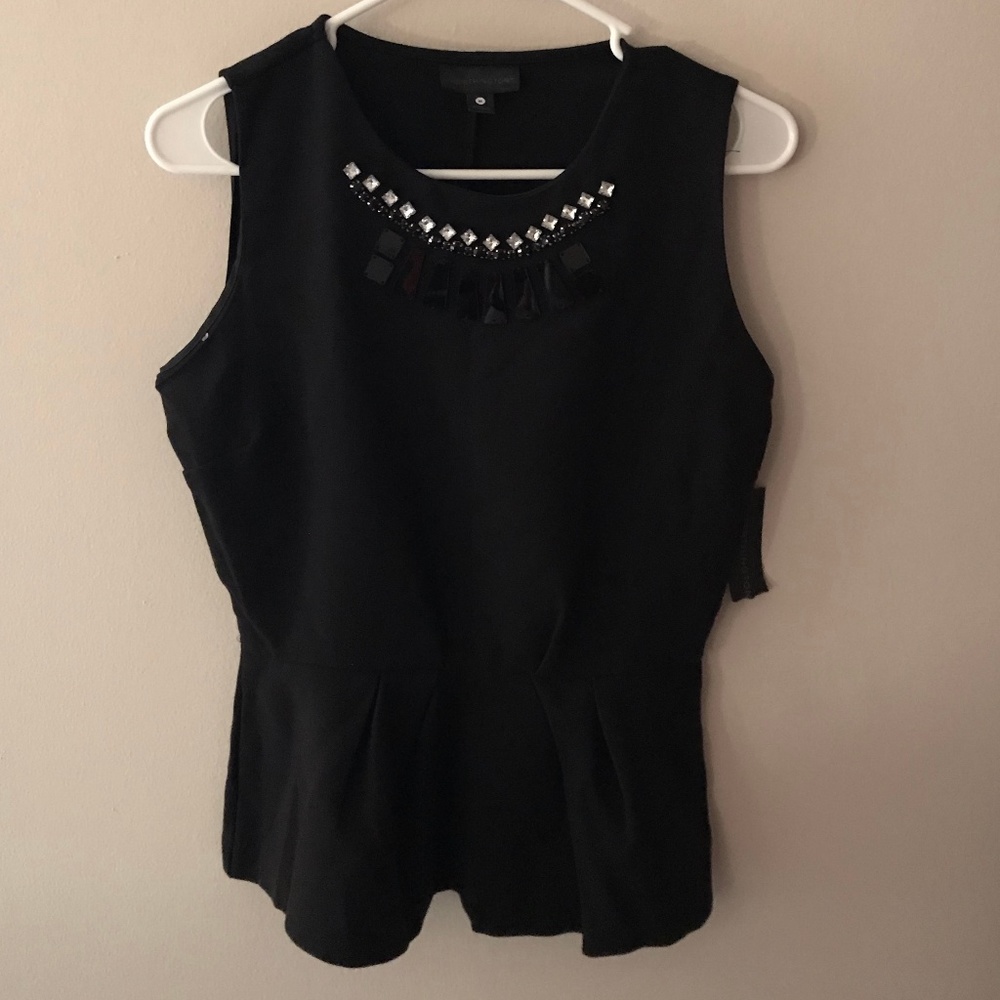 Jeweled peplum top